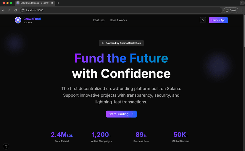 Crowdfund Solana